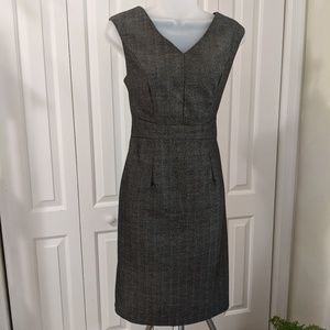 Gray V-neck dress